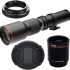 Big Mike’s High-Power 500mm/1000mm f/8 Manual Telephoto Lens for Nikon DSLR, Black